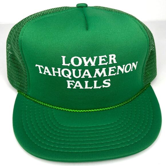 Tahquamenon Falls Green Souvenir Mesh Snapback Trucker Hat - Picture 1 of 3